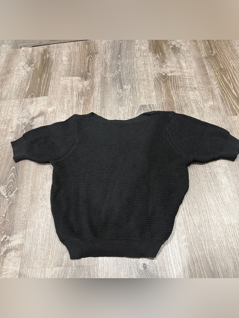 Halara Black Knit Short Sleeve Sweater